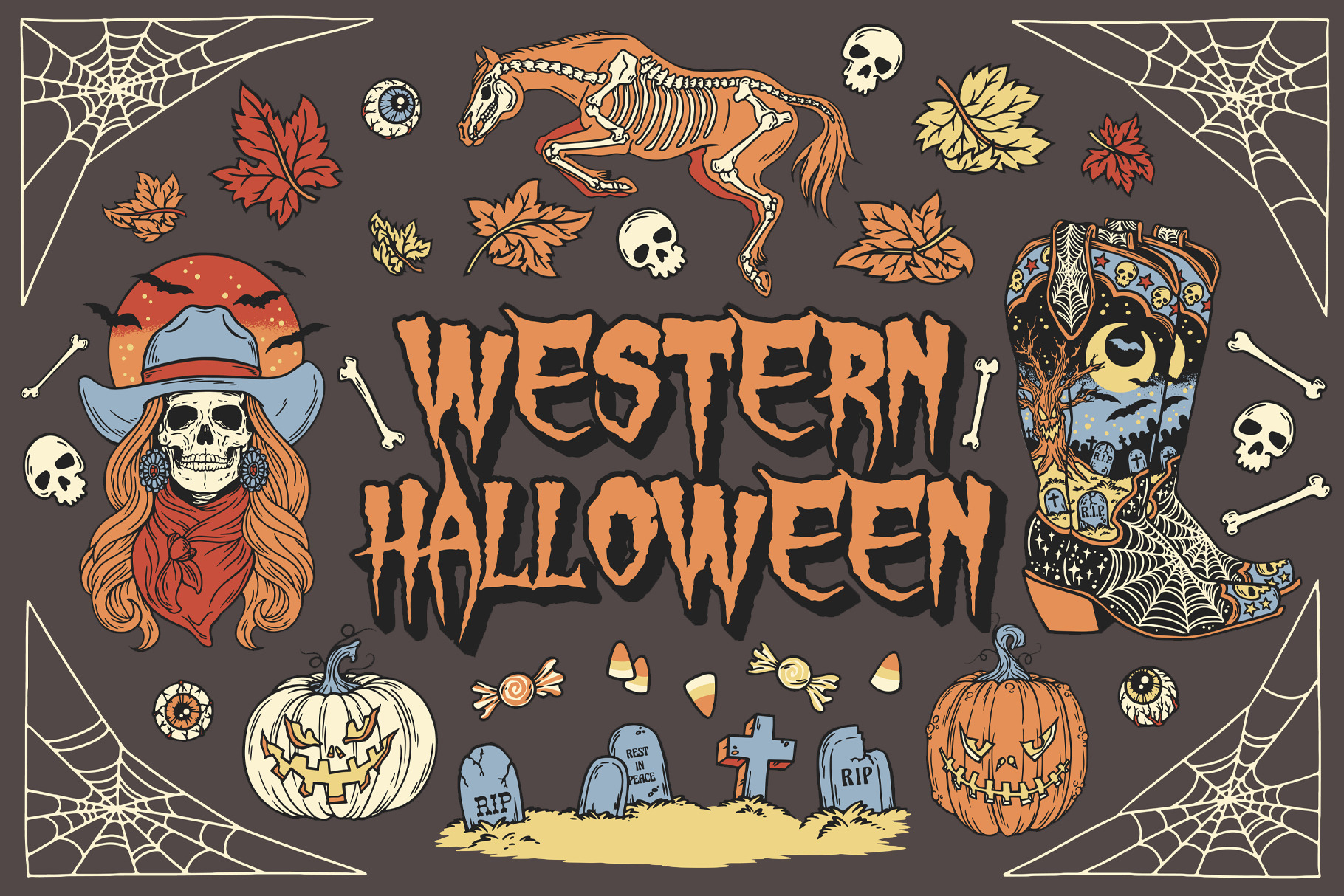 western-halloween-graphics-creative-market