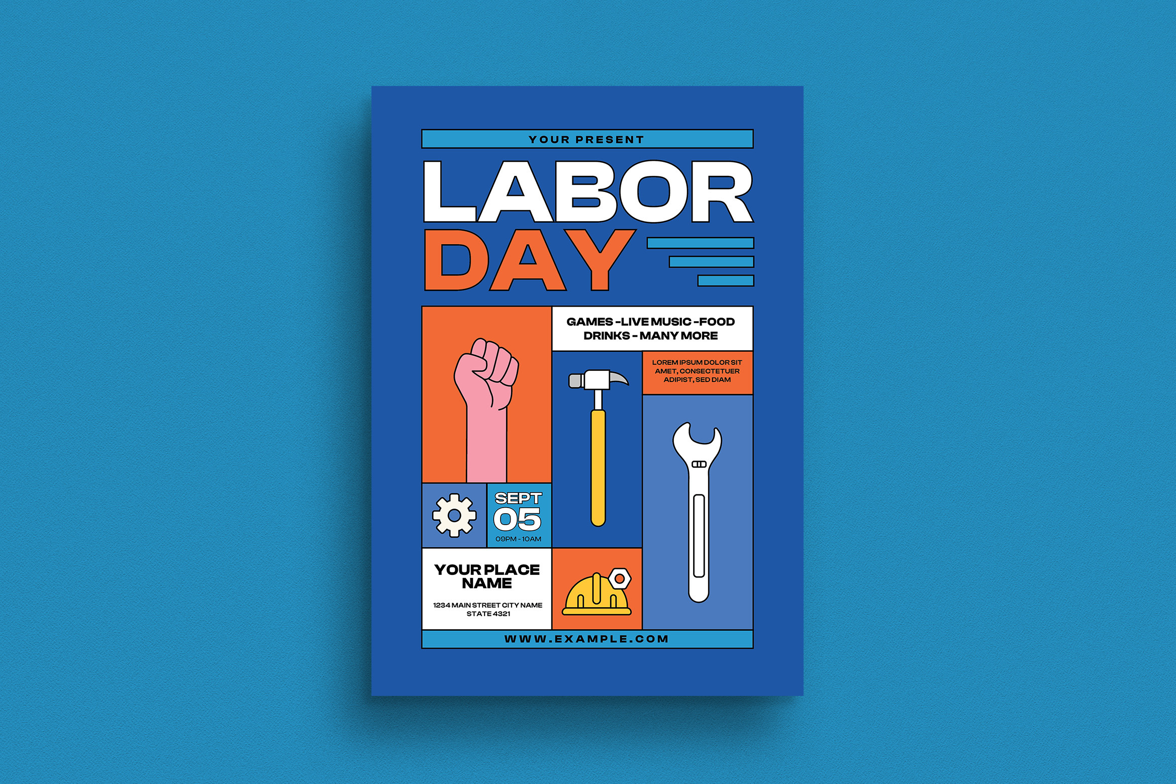 labor-day-celebration-event-flyer-flyer-templates-creative-market