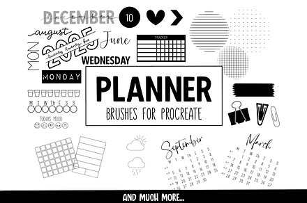 Procreate planner digital assets for download