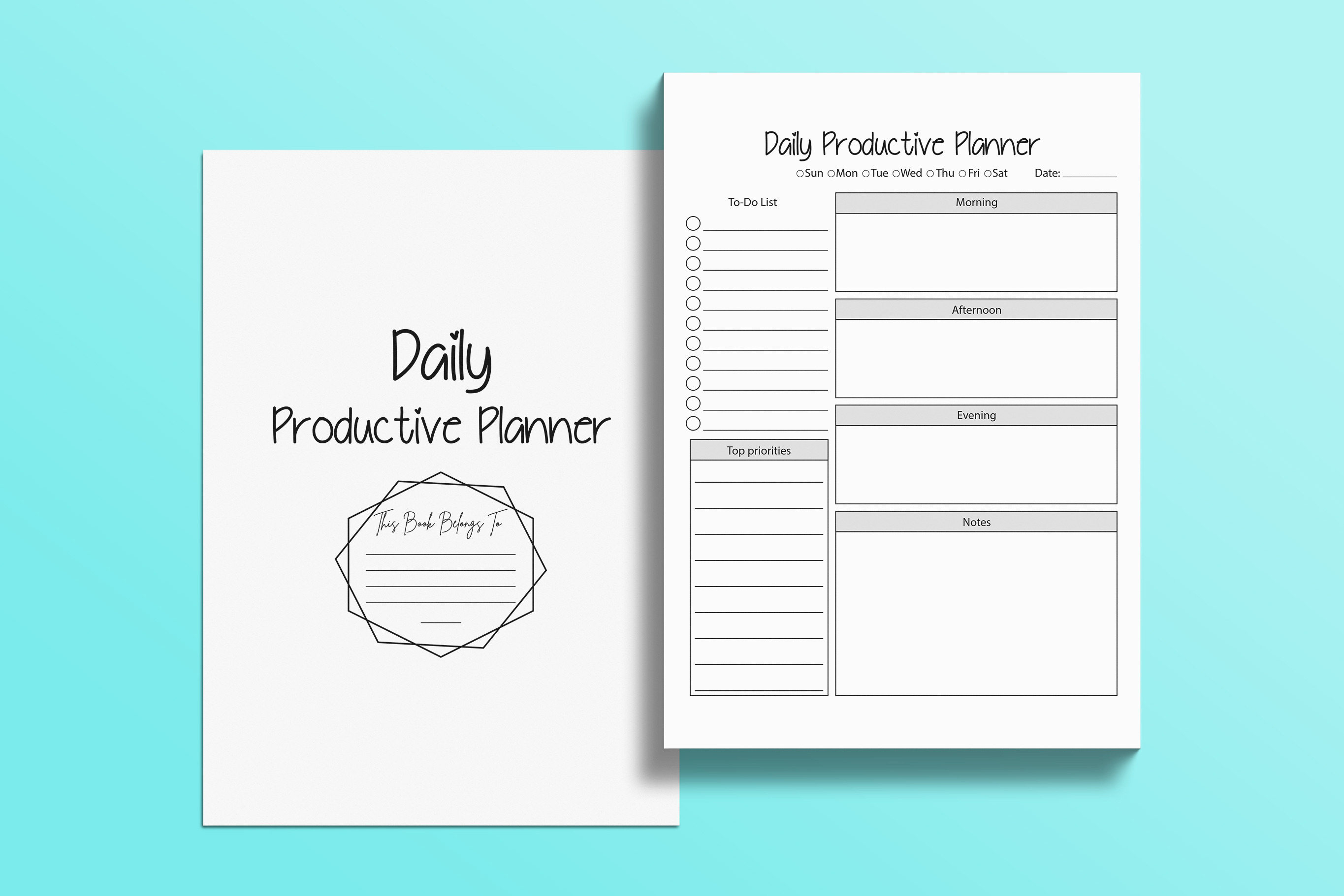 Daily Productive Planner | Creative Market