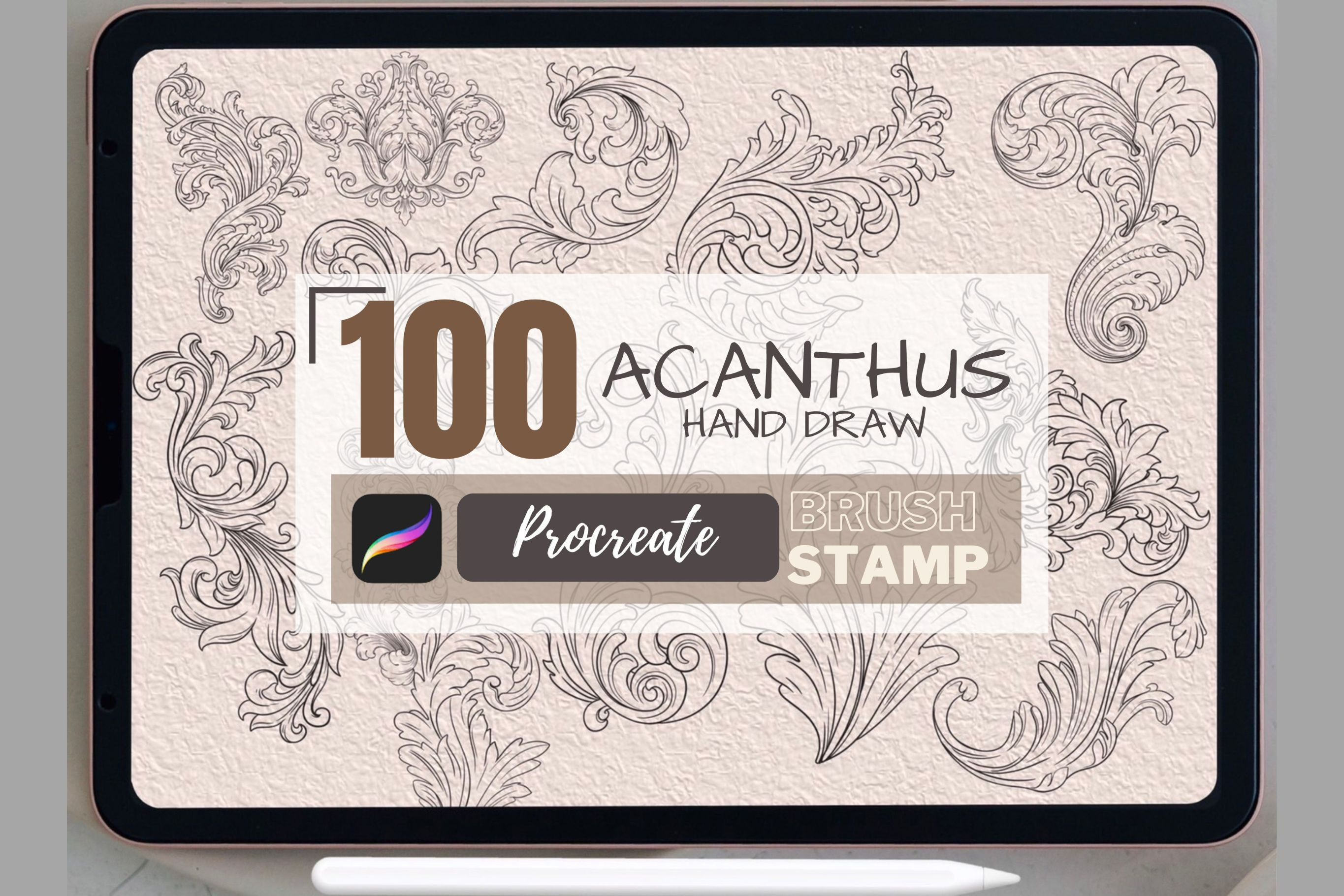 William Morris Procreate Stamp Brushes - Flower Stamps Kit