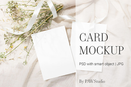 Double 5x7 Card Mockup | Product Mockups ~ Creative Market