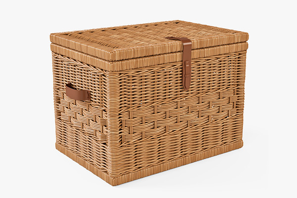 Wicker Rattan Chest Ikea Byholma | High-Quality OBJ 3D Models