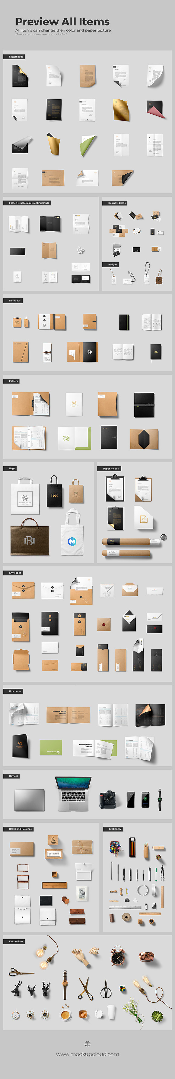 Download Branding Mockup Essentials Creative Photoshop Templates Creative Market