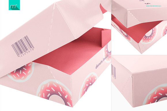 Download Donuts Box Mock Up Creative Photoshop Templates Creative Market