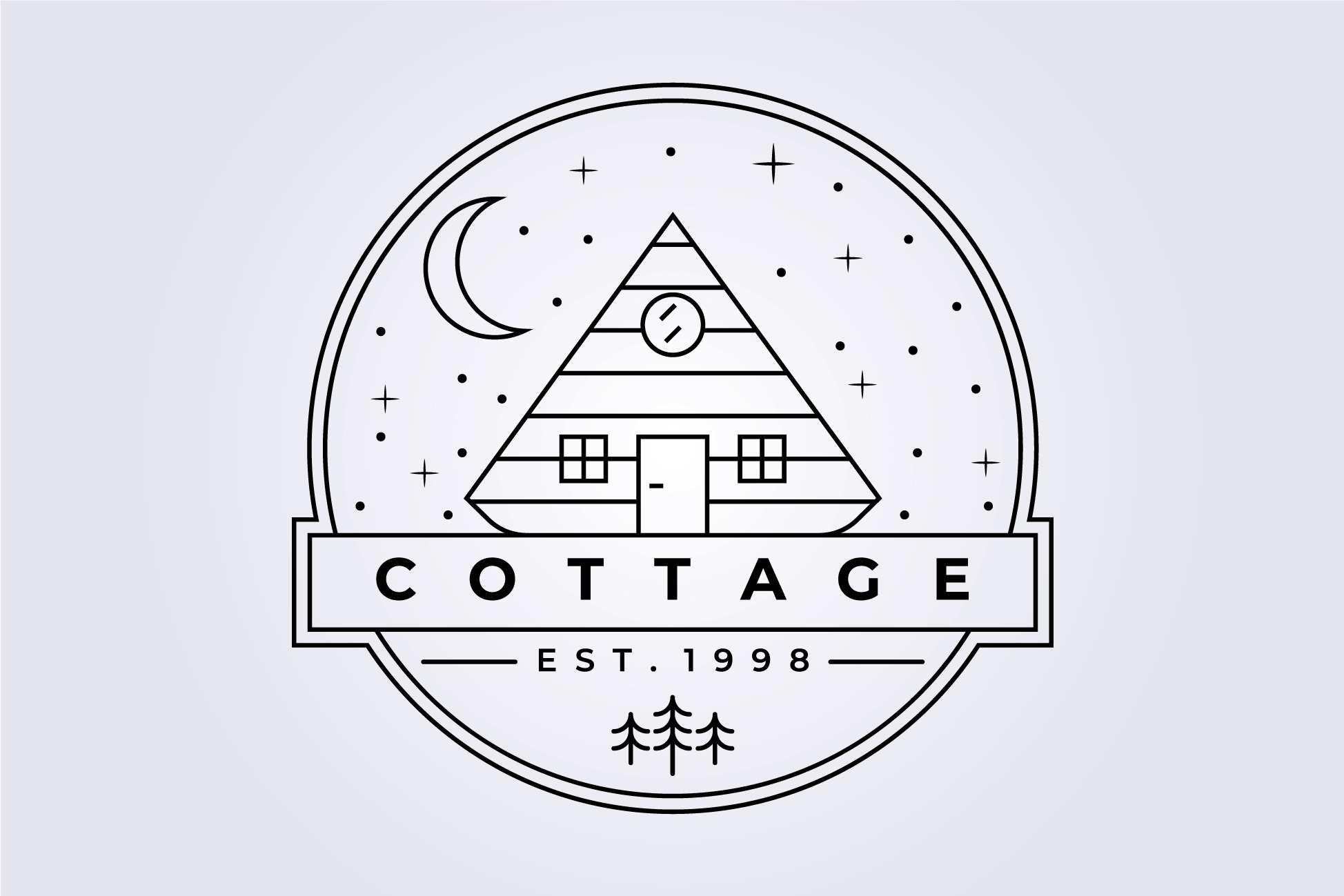 line art cottage cabin logo lodge | Branding & Logo Templates ...