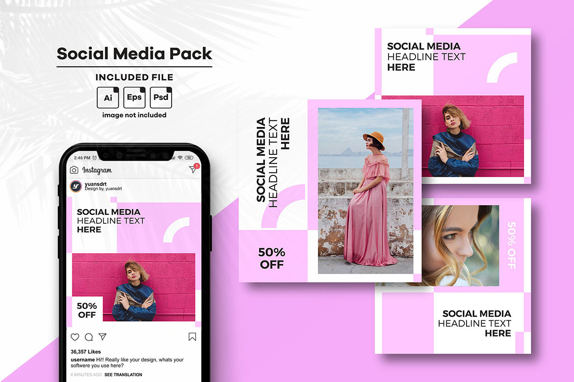 Social Media Post Template | Social Media Templates ~ Creative Market