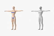 Natural Female 01 T-Pose Base Mesh  3D Characters & People ~ Creative  Market