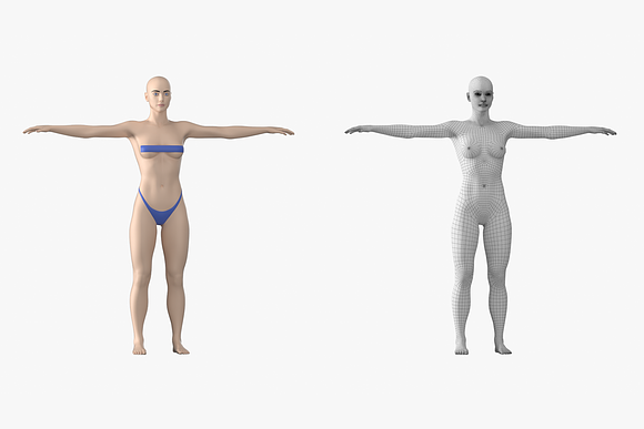 Stylized Female 01 T-Pose Generic Mesh 3D model - TurboSquid 1818408