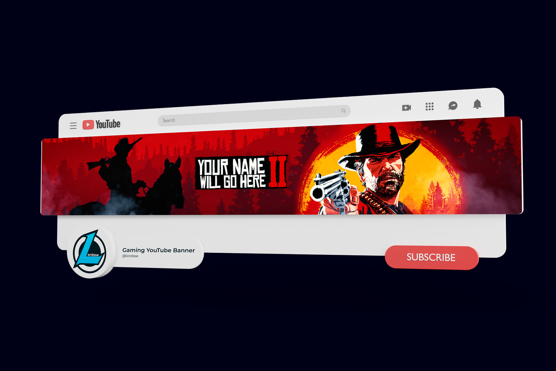 Youtube Gaming Banner Set 4 Social Media Templates Creative Market