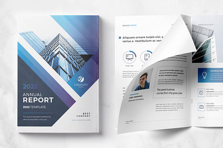 InDesign Annual Report Template | Brochure Templates ~ Creative Market