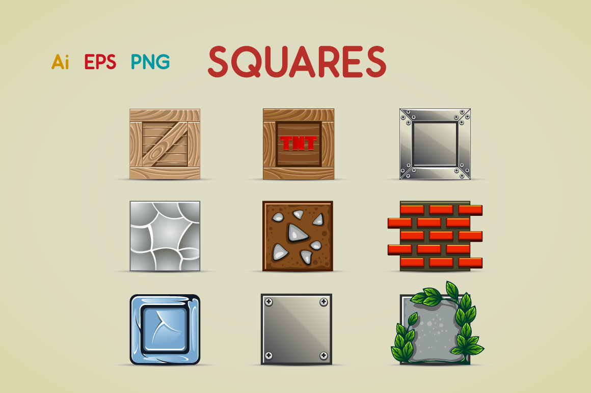 Squares | Graphic Objects ~ Creative Market