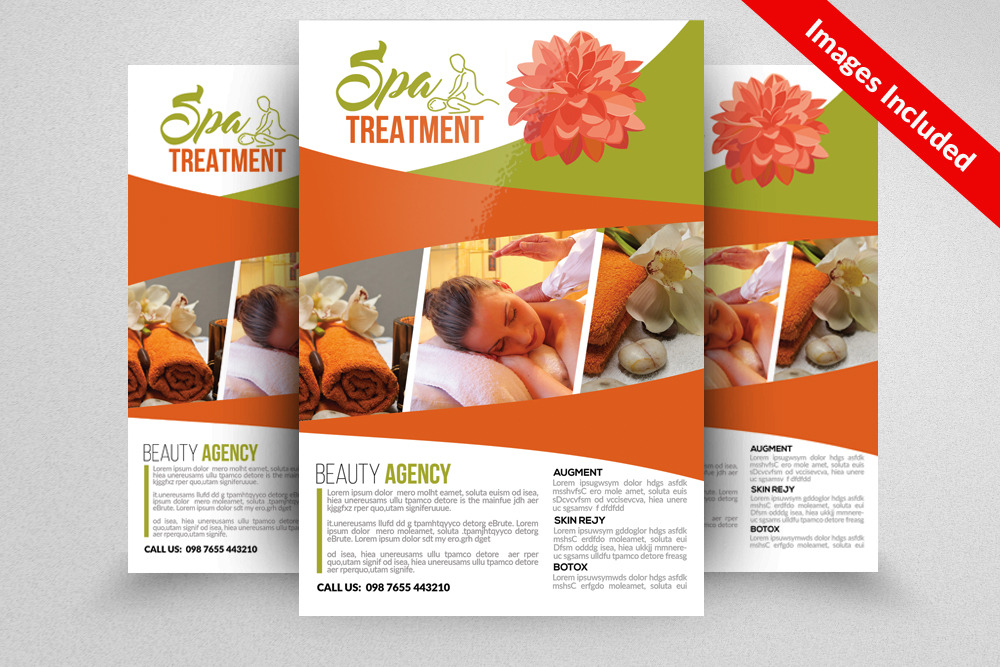 Spa Beauty Massage Flyer Creative Photoshop Templates Creative Market