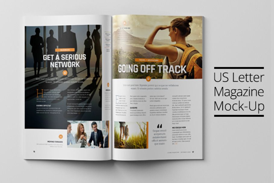 Download Us Letter Magazine Mock Up Creative Photoshop Templates Creative Market PSD Mockup Templates