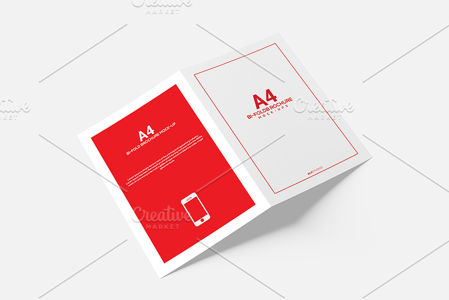 Download Tri Fold A4 Brochure Mockup Creative Print Mockups Creative Market PSD Mockup Templates