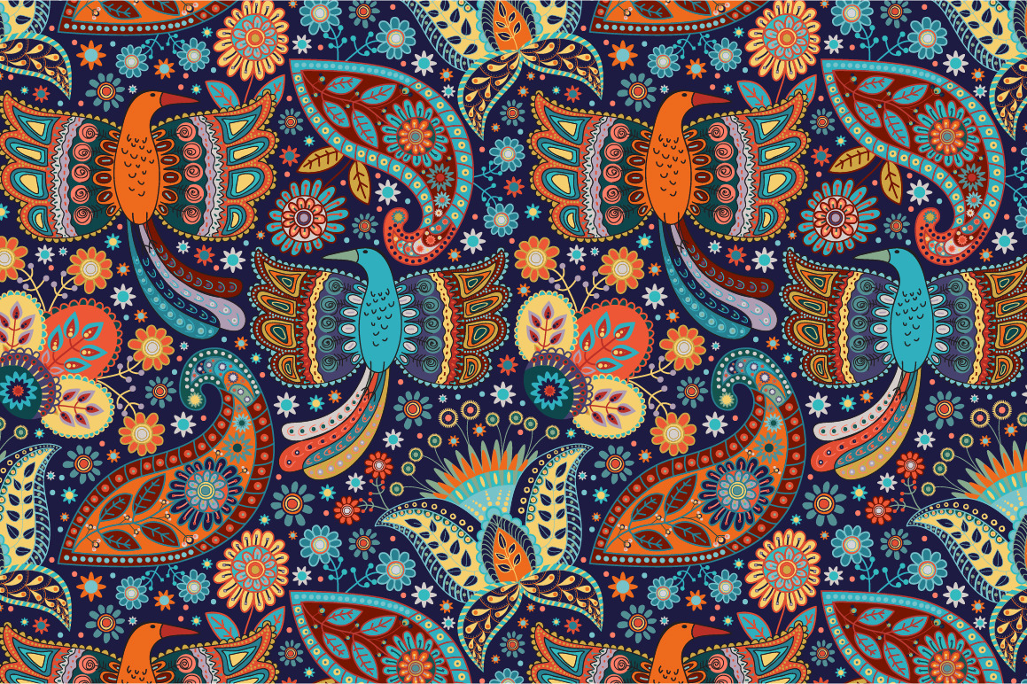 Seamless pattern with birds | Illustrator Graphics ~ Creative Market