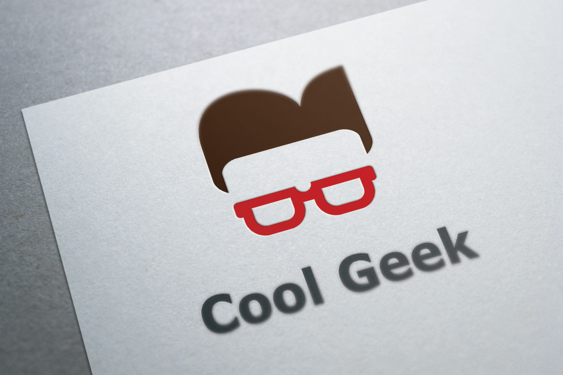 Cool Geek Logo Template Illustrator Templates Creative Market