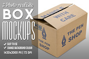 Download 3 Photo-realistic Box Mockups | Creative Photoshop ...