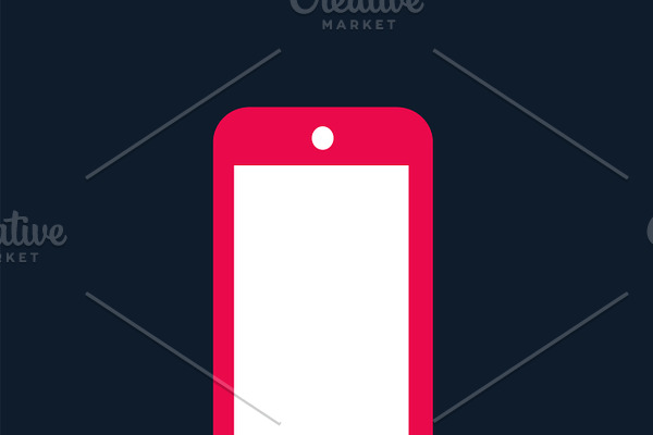 Smartphone Icon Neon Pink Pre Designed Illustrator Graphics Creative Market