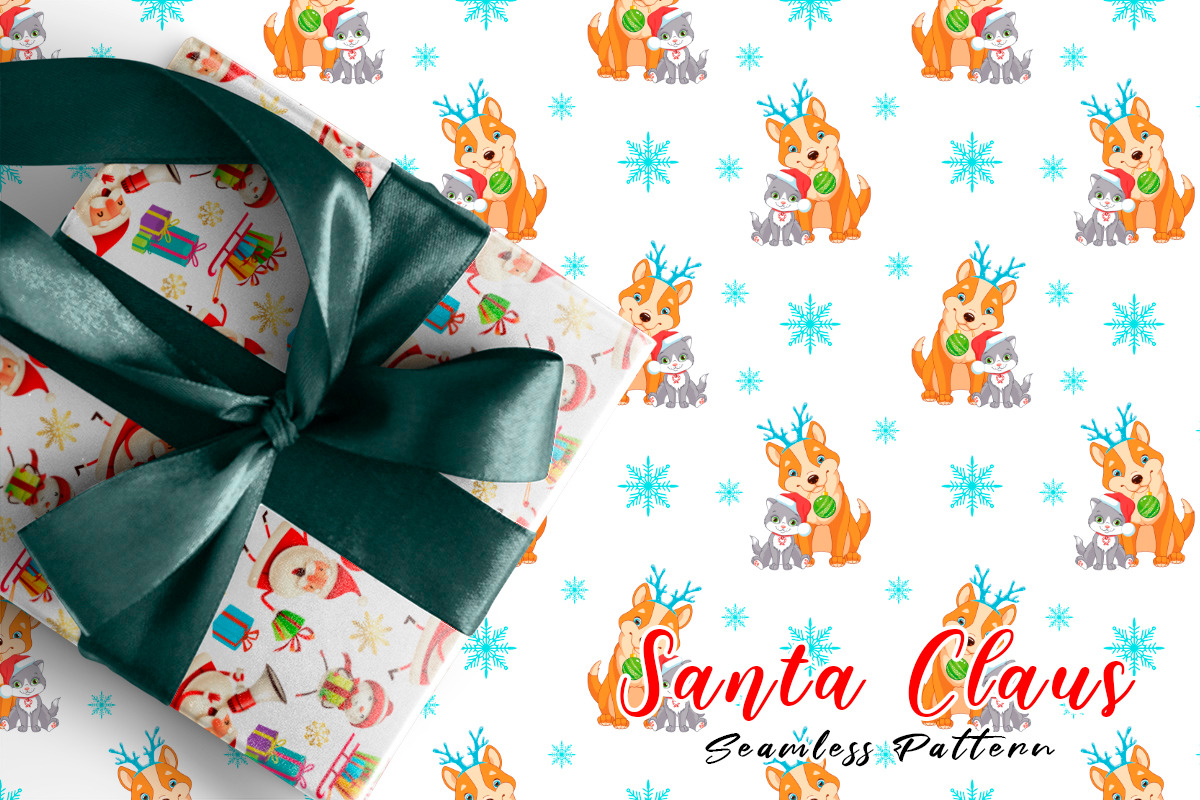 Christmas Santa Seamless Pattern Set | Graphic Patterns ~ Creative Market