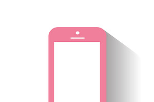 Smartphone Icon Pink Color Pre Designed Illustrator Graphics Creative Market