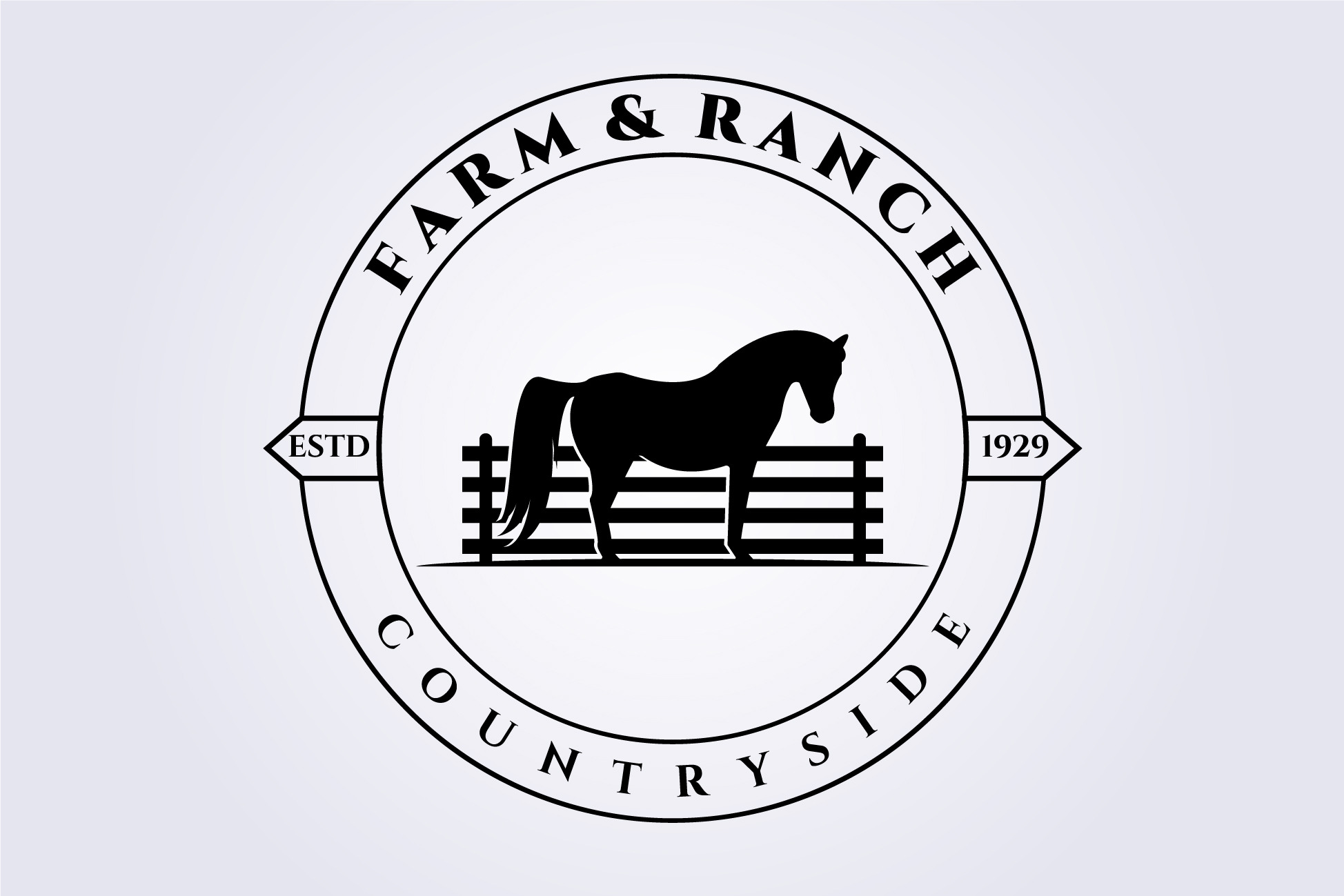 Farm and Ranch logo vector retro | Branding & Logo Templates ~ Creative ...