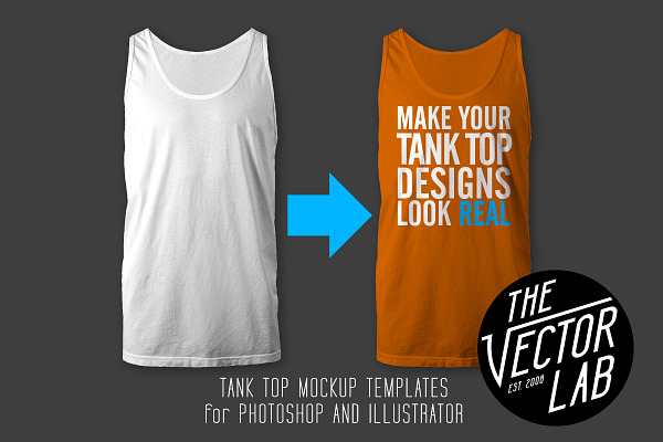 Download Tank Top Mockup Templates Psd Ai Creative Illustrator Templates Creative Market PSD Mockup Templates