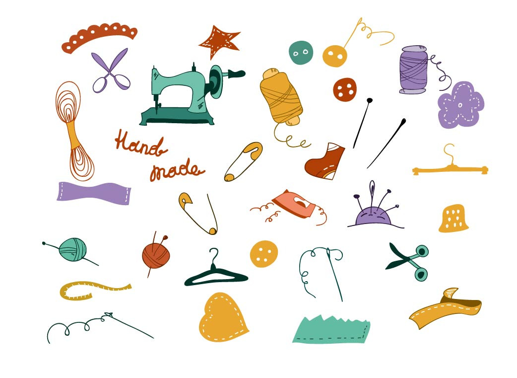 Hand drawn sewing kit | Object Illustrations ~ Creative Market