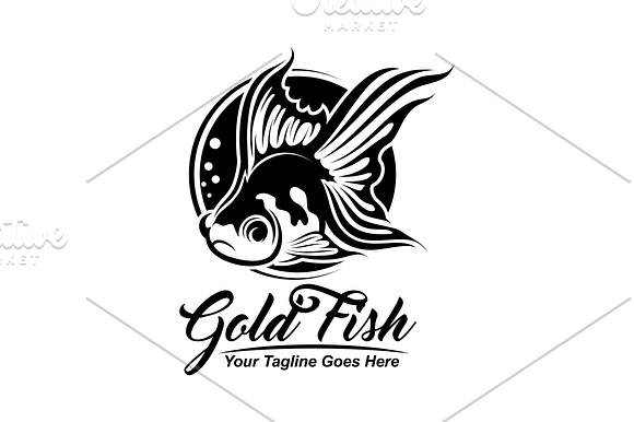 Goldfish Logo Creative Illustrator Templates Creative Market