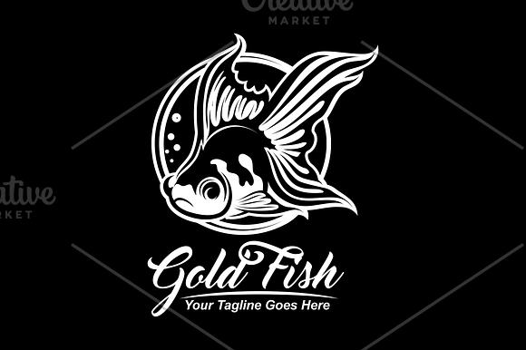 Goldfish Logo Creative Illustrator Templates Creative Market