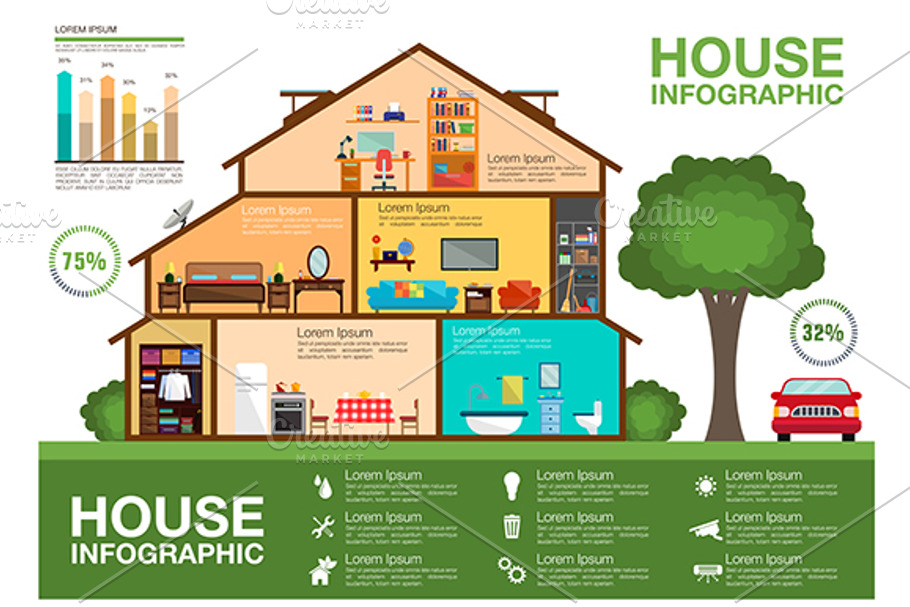 house-infographics-with-charts-pre-designed-illustrator-graphics-creative-market