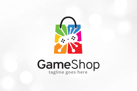 Game Shop Logo  Shop logo, Creative market, Online shopping quotes