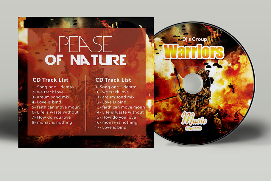 Download CD Cover Psd Template | Creative Photoshop Templates ~ Creative Market