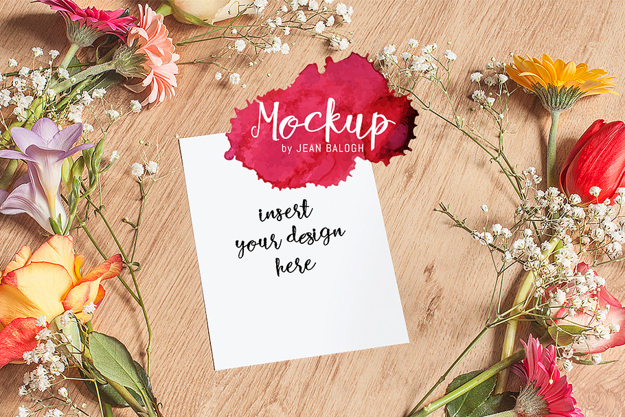 Floral Card/Print Mockup | Creative Photoshop Templates ~ Creative Market