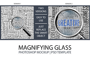 Download Magnifying Glass Loupe Psd Creative Photoshop Templates Creative Market