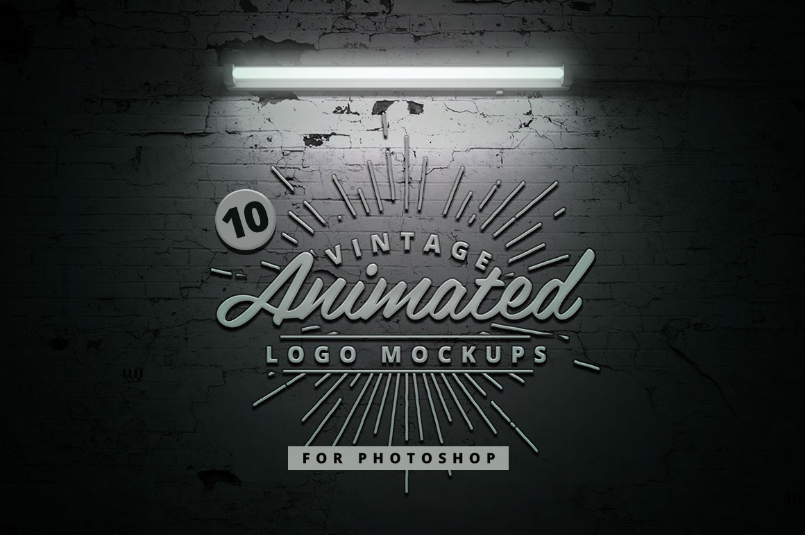 Download 10 Animated Logo Mock Ups Pre Designed Photoshop Graphics Creative Market