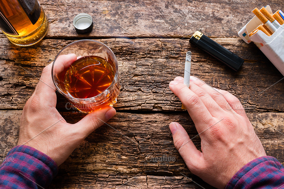 Alcohol And Cigarettes High Quality Food Images ~ Creative Market