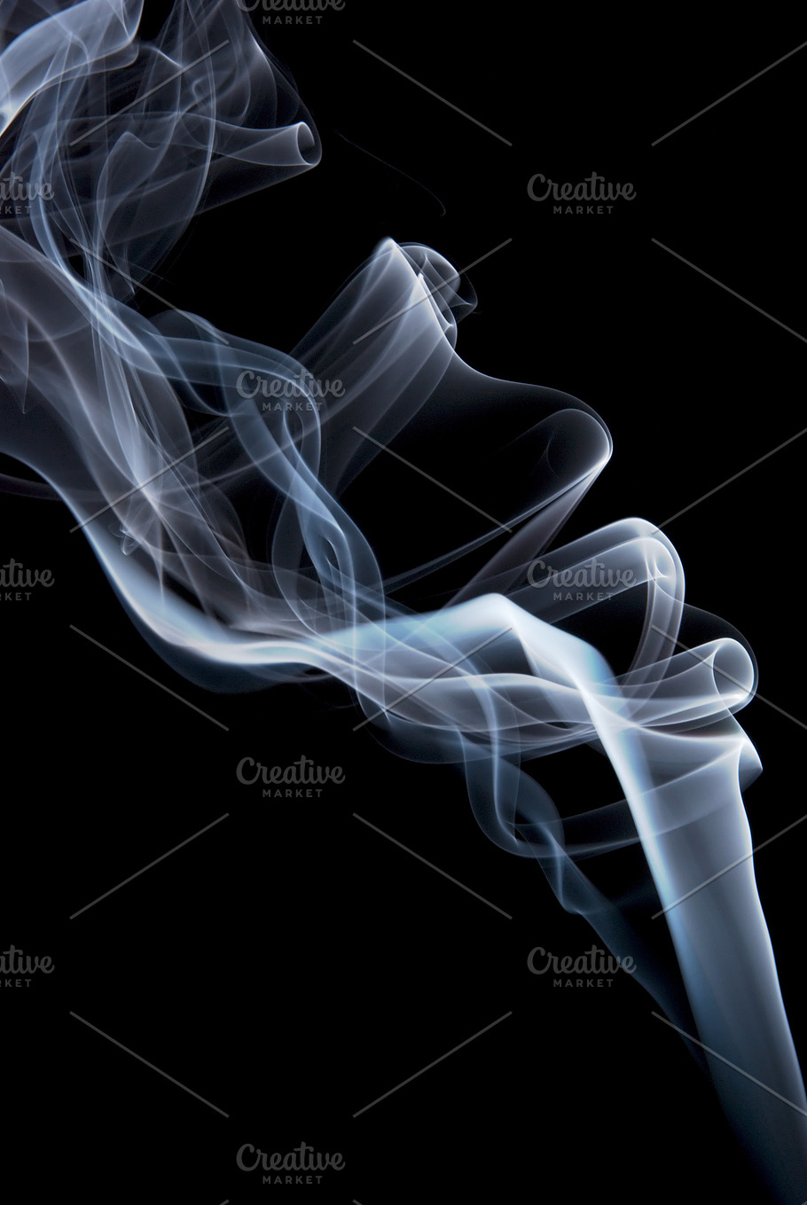 Blue smoke isolated on black background stock photo containing abstract ...