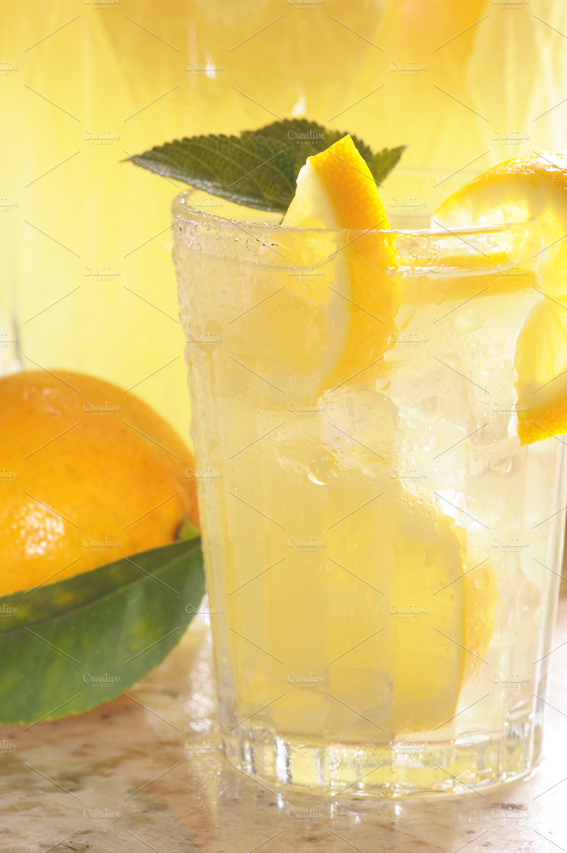 Glass of Lemonade | High-Quality Food Images ~ Creative Market