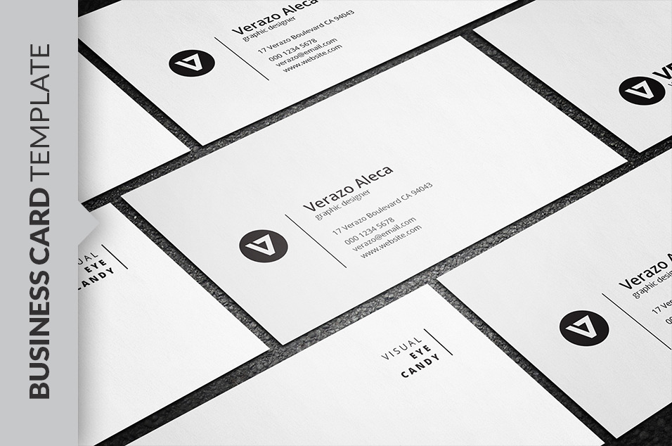 Minimal White Business Card  Business Card Templates ~ Creative Market