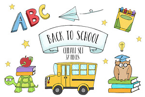 School Clipart Pre Designed Photoshop Graphics Creative Market