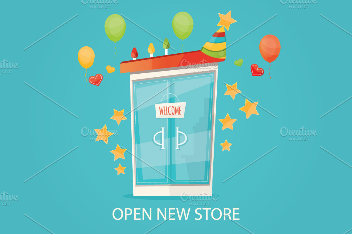 Open new store | Background Graphics ~ Creative Market