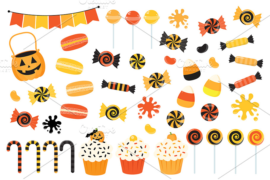 Download Halloween Candy Clipart Custom Designed Illustrations Creative Market