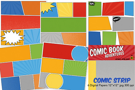 Comic Book digital papers