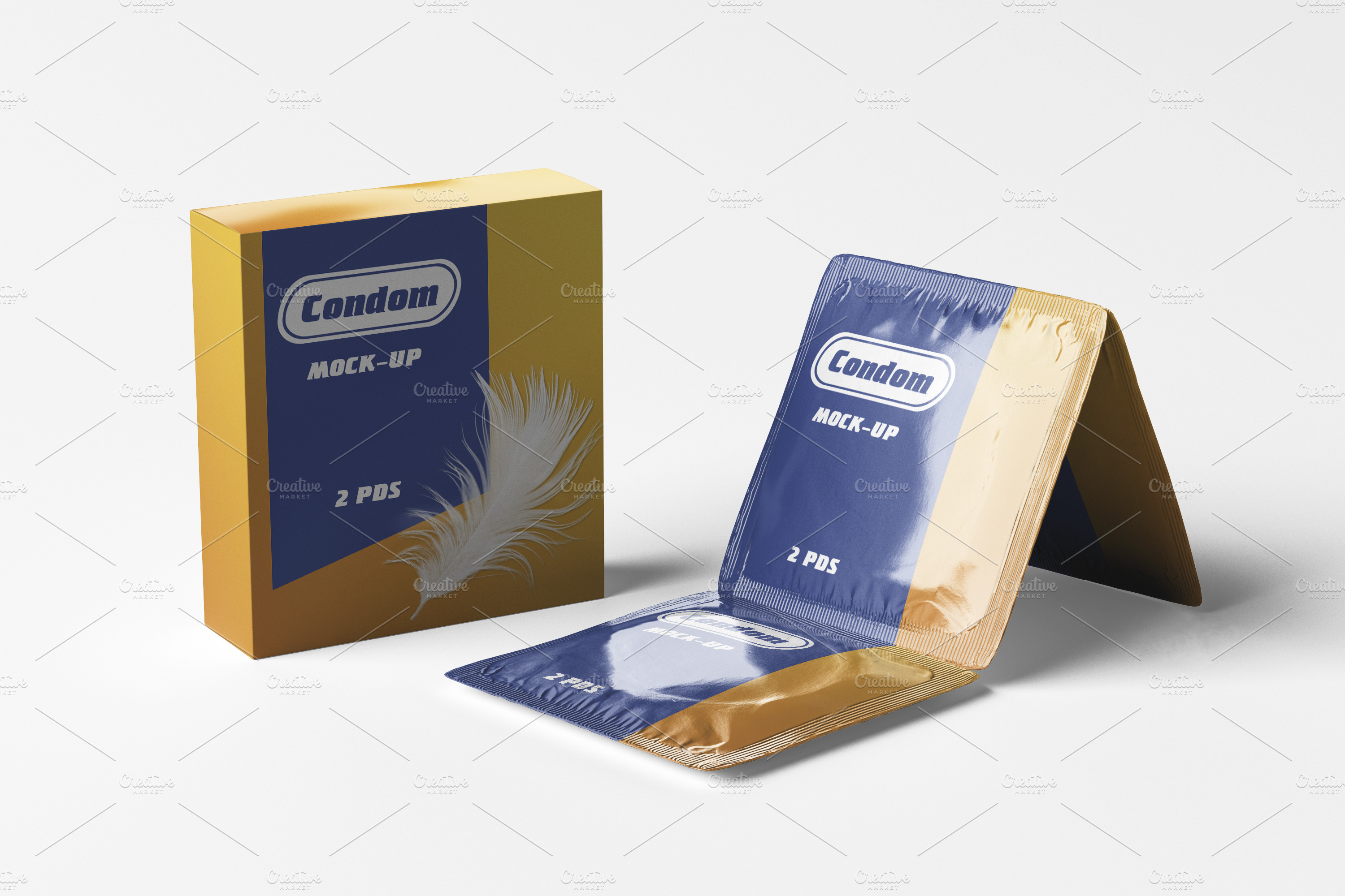 Download Condom Mock Up Creative Photoshop Templates Creative Market