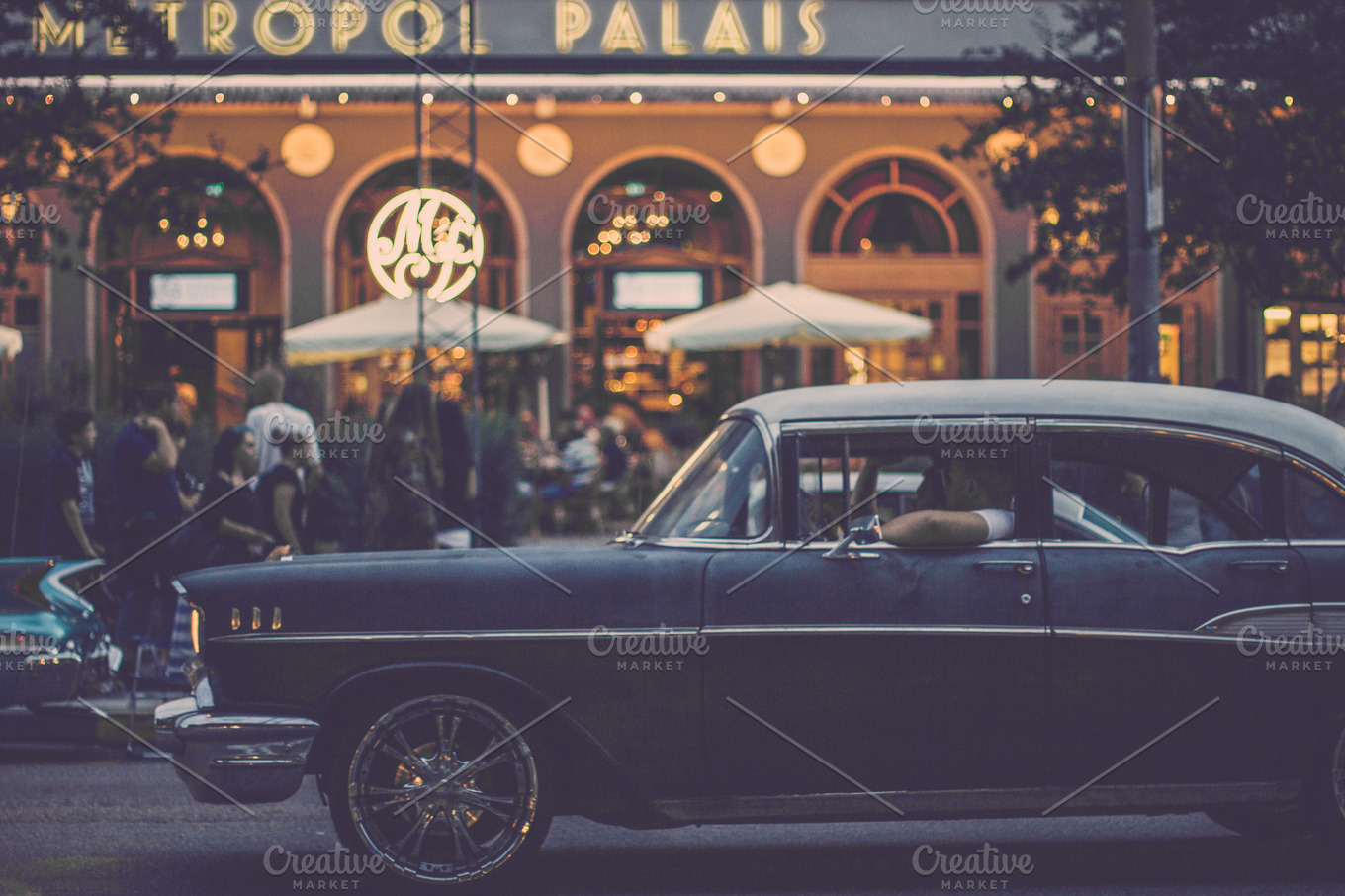 Evening with a Classic Car | Transportation Stock Photos ~ Creative Market