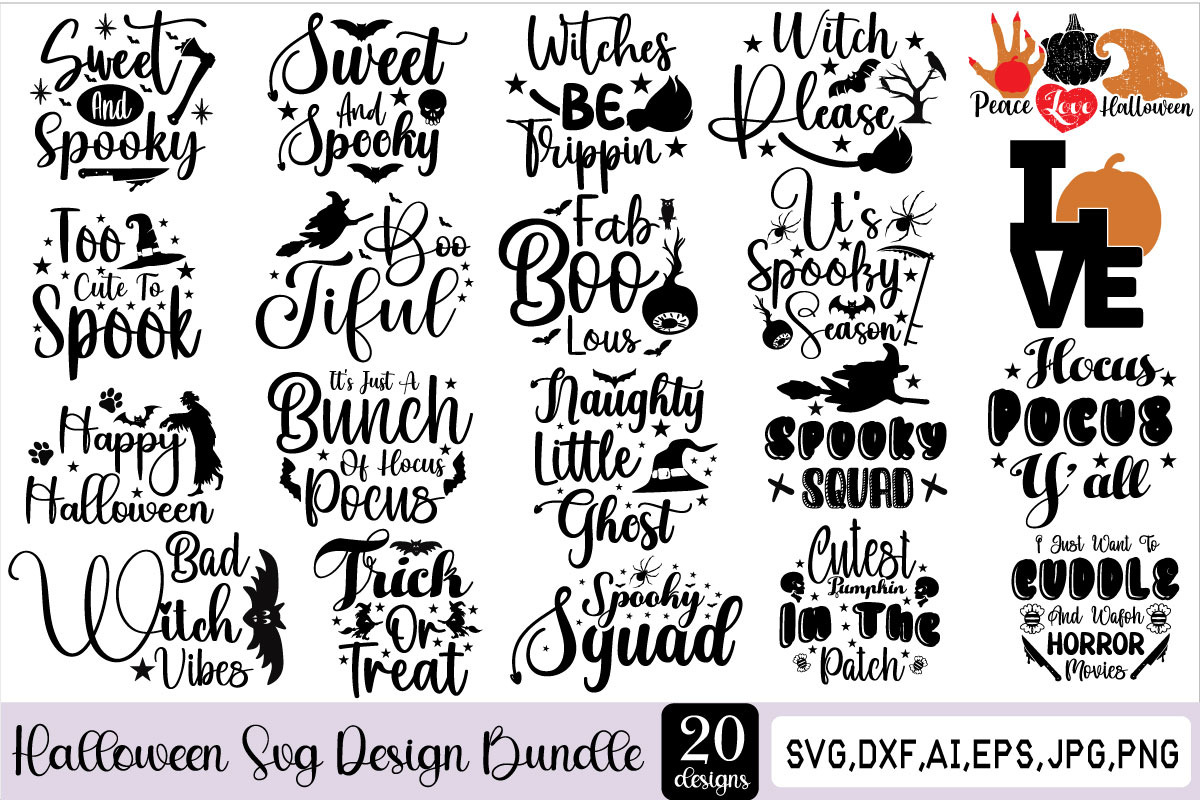 Halloween Svg Design Bundle Graphic Objects ~ Creative Market 