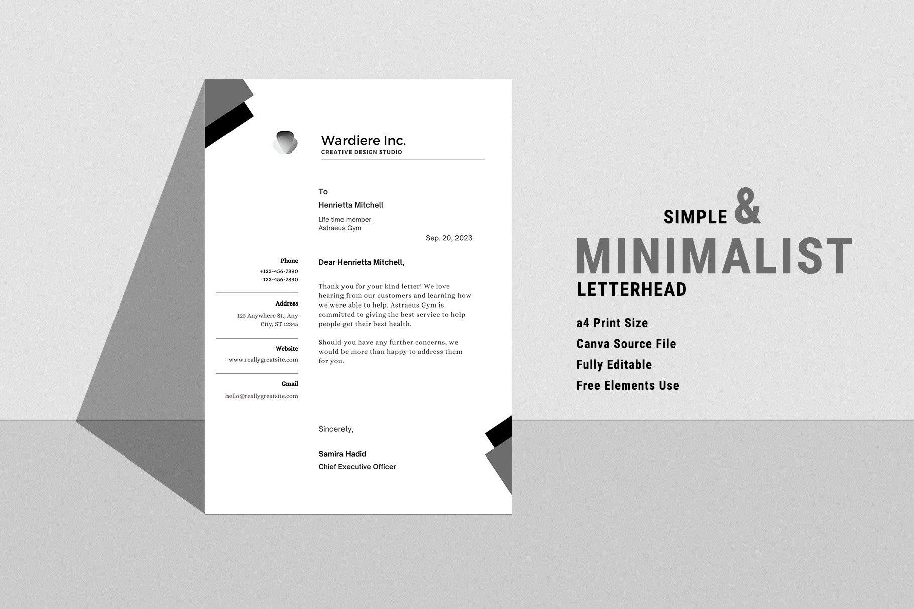 Letterhead Template Stationery Templates ~ Creative Market 7271