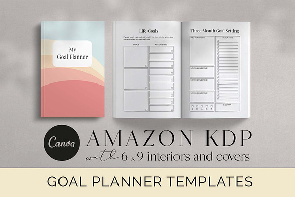 KDP Goal Planner Canva Templates