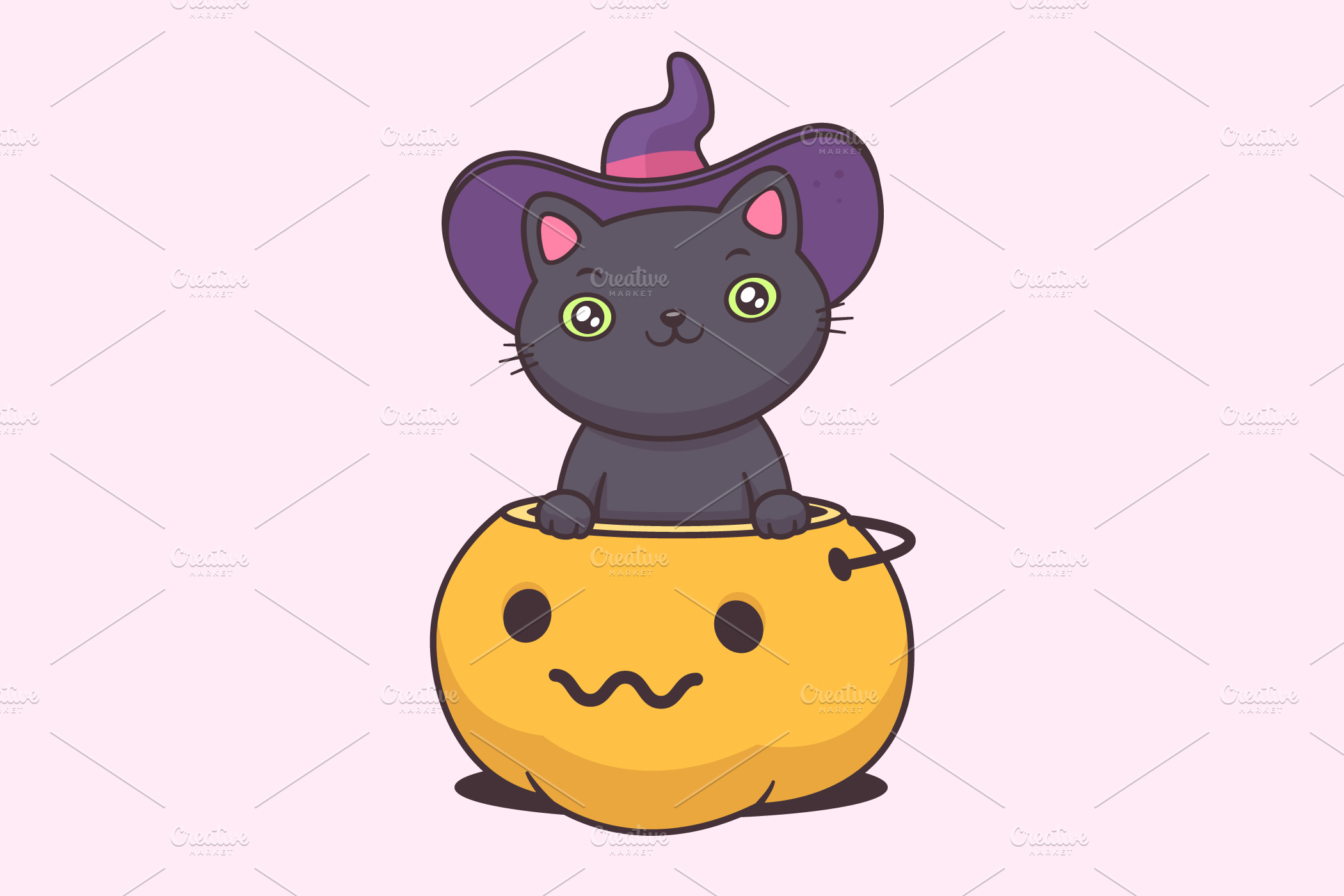 Halloween Kitty Illustrations Creative Market